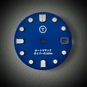 TLDB0121 Azul BGW9 / Seiko Mod Esfera Fecha NH35 4R35 SKX SRPD 28,5 28,5 mm - Imagen 1 de 1