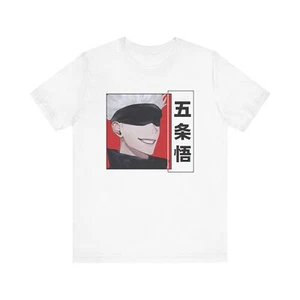Satoru Gojo Smile, Jujutsu Kaisen Anime T Shirt, Unisex - Picture 1 of 25