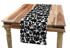 Gothic Table runner Grunge Black Skulls