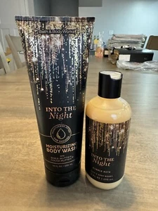 Bath & Body Works INTO THE NIGHT Moisturizing Body Wash 10 oz And Bubble Bath - Picture 1 of 4