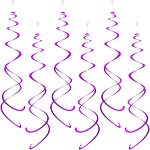 Party Swirl Decorations, Hanging Swirl for Ceiling Decorations, Pink, Pack of 30