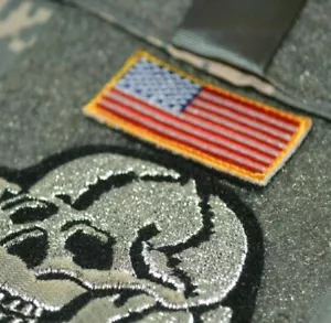 JSOC SEAL SPECIAL WARFARE DEVGRU NSWDG RED SQN velkrö 2-PC: 2" US Flag + Skull - Picture 1 of 11