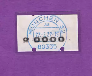 0000-Fehlverwendung auf der Gummiseite mit seltenem Vollstempel 22.2.22 - Picture 1 of 2