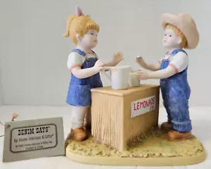 Figura Vintage Homco Denim Days Limonada Fresca 15351-99 1999 con Etiqueta - Imagen 1 de 9