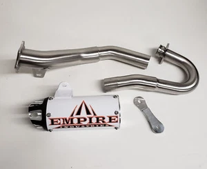 Empire Shorty White Cyclone Series Full System Exhaust Pipe TRX 450R 2004 2005 - Bild 1 von 3