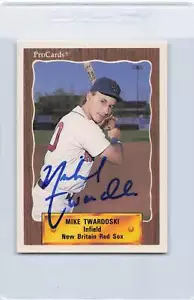1990 New Britain Red Sox ProCards #1329 Mike Twardoski signiertes Auto *J6495 - Bild 1 von 2