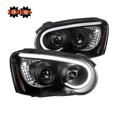 For 04-05 Subaru Impreza WRX STi Matte Black Housing Projector Headlight LED DRL - Image 1 of 4