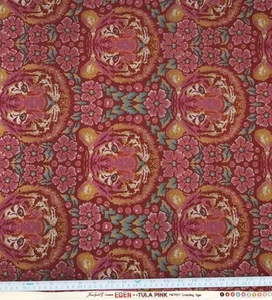 Tula Pink Fabric EDEN Crouching Tiger Tourmaline OOP Fat Quarter 100% Cotton - Picture 1 of 2