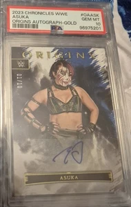 2023 Panini Chronicles WWE Origins OA-ASK ASUKA GOLD AUTO 02/10 PSA 10 - Bild 1 von 2