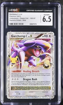 CGC 6.5 Garchomp C LV.X Celebrations Classic Collection 145/147 Holo Pokemon - Image 1 of 2