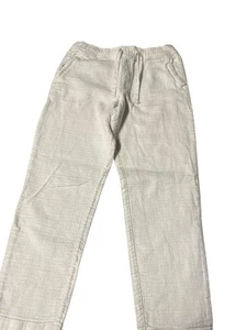 Zara weiße strukturierte schwere Baumwolle Kordelzug Hose Größe Medium - Bild 1 von 3
