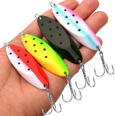 5pcs Fishing Lures1.4-2.2in Fishing Spoons Trout Lures Metal Spinner Baits 5-20g - Image 1 of 4