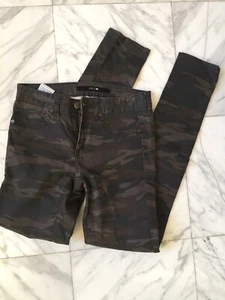 Joe’s Jeans Army Green Print Skinny Jeans Jegging Kids 14 Cotton Stretch 00 24 - Picture 1 of 4