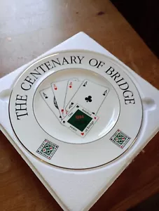 English Bridge Union China Plate Charger cards 1997 Centenary of Bridge 46/500 - Picture 1 of 8