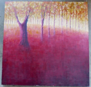 DONNA BALDASSARI CALIFORNIA MA MODERNIST COLORIST SEMI ABSTRACT NATURE OIL TREES - Bild 1 von 9