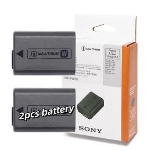 2Pcs Genuine Sony NP-FW50 Battery For Sony a7r2 s2 a6100 A5100 nex7 a6300 a6000 - Photo 1 sur 5