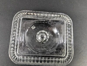 Vintage Anchor Hocking Refrigerator Dish Ribbed Lid w Inset Knob — LID ONLY - Picture 1 of 4