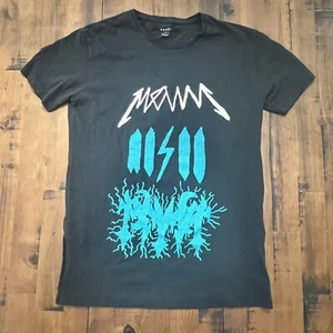 Ksubi Shirt Mens S Black Graphic Holes Tee - Picture 1 of 4