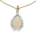 10k Yellow Gold Pear Opal Pendant (Chain NOT included)