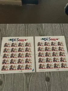 Dr. Seuss US Stamps - 2 Full Pane 2003 MIP SEALED 40 Stamps 37 cents - Picture 1 of 1