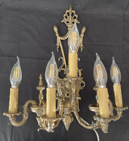 Antique Brass Wall Mounted 5 Lights Chandelier Cover