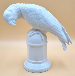 Zeh, Scherzer & Co., figura de porcelana loro, porcelana blanca, August Billmann - Imagen 1 de 11