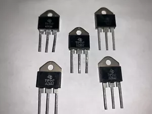 TIP147 PNP Darlington Transistor 100V 10A Texas Instruments Brand New Pack Of 5 - Picture 1 of 12