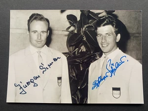 LOTHAR STÄBER & JÜRGEN SIMON (†) Olympiasilber 1960 Radsport signed Foto 10x15 - Picture 1 of 2