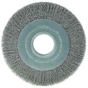 ITEM 06110 8" MEDIUM FACE CRIMPED WIRE WHEEL, .0118" STEEL FILL USA Adapters - Picture 1 of 4