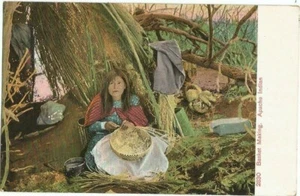 Indianer Indianer Postkarte, 1910, Apachen Korbmacher von Selige - Bild 1 von 2