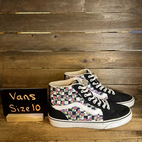 Scarpe da skateboard donna Vans Sk8 Hi Checkboard farfalla taglia 10 M