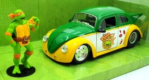 Jada 1/24 Scale Diecast 81439 - TMNT Michelangelo & 1959 Volkswagen Drag Beetle - Picture 1 of 5