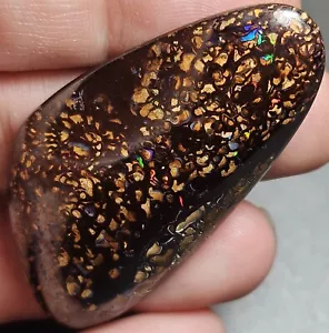 Matriz Koroit Pulida Boulder Opal Azul Rojo Verde 75.1 Ct Lapidaria Australiana - Imagen 1 de 14
