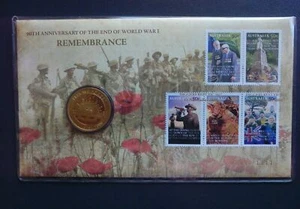 2008 $1 Remembrance WWI 90th Anniversary PNC Foil & Postmark Limited Edition - Picture 1 of 2
