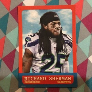 2014 Topps 1963 Minis Jumbo Oversized 5x7 RICHARD SHERMAN Seahawks 48/99 made - Picture 1 of 2