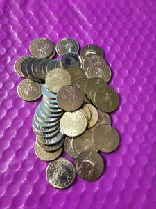 NEW 100 LIBERTY/EAGLE PACHISLO SLOT MACHINE TOKENS Non-Magnetic - Picture 1 of 4