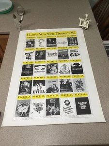 I Love NY New York Theater Playbill Poster Kunst 1982 Vintage Original NYC - Bild 1 von 12