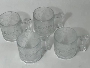 Flintstones Vintage McDonalds Predawn Mugs Set Of Four 1993 Made In France vtg - Picture 1 of 7