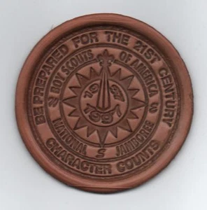 National Jamboree 1997 parche oficial de cuero de 3,25", ¡como nuevo! - Imagen 1 de 1