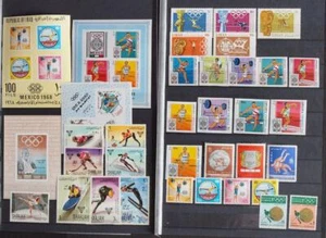 ARAB COUNTRIES 1968 OLYMPICS XF Cpl MNH** Sheets+Sets Stamps Collection Emirates - Picture 1 of 1