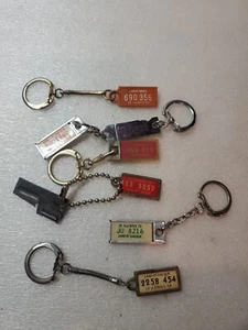 6 - Illinois 1957 58 61 62 73 74 Mini License Plates with keychain can opener - Picture 1 of 10