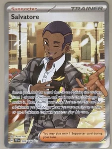 Salvatore 202/162 Full Art Rare Temporal Forces Pokémon Card TCG NM - Picture 1 of 2