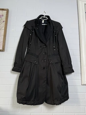 HIGH USE Women's Mid-Length Coat Wool/Polyester Black Size US 30 D 40 - Image 1 of 4