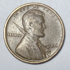 1926 P Lincoln Wheat Cent-Obverse Lamination Error - Picture 1 of 6
