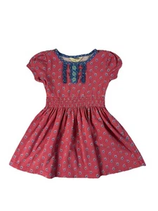 Matilda Jane Toddler Girls Honeycrisp Short Sleeve Dress Pink Blue Apples Size 2 - Picture 1 of 4