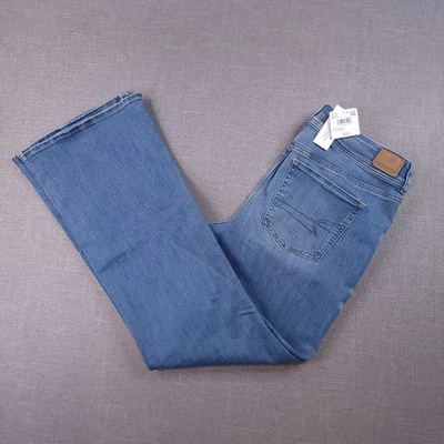 NWT AE Next Level Kick Bootcut Women's Low-Rise Stretch Blue Jeans Size 16/33W - Image 1 of 4