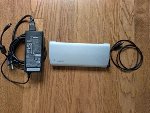 belkin thunderbolt 2 express dock hd F4U085 w/ Power and Thunderbolt cables - Picture 1 of 4
