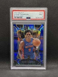 🔥 2023 Panini Select Ausar Thompson Blue Flash Prizm #/99 #316 RC PSA 9🔥 - Imagen 1 de 3