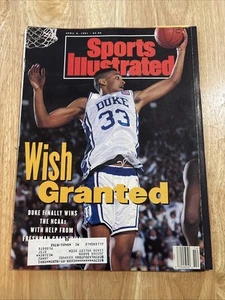 Sports Illustrated 1991 "Wish Granted" Duke Wins NCAA Title Freshman Grant Hill - Picture 1 of 2