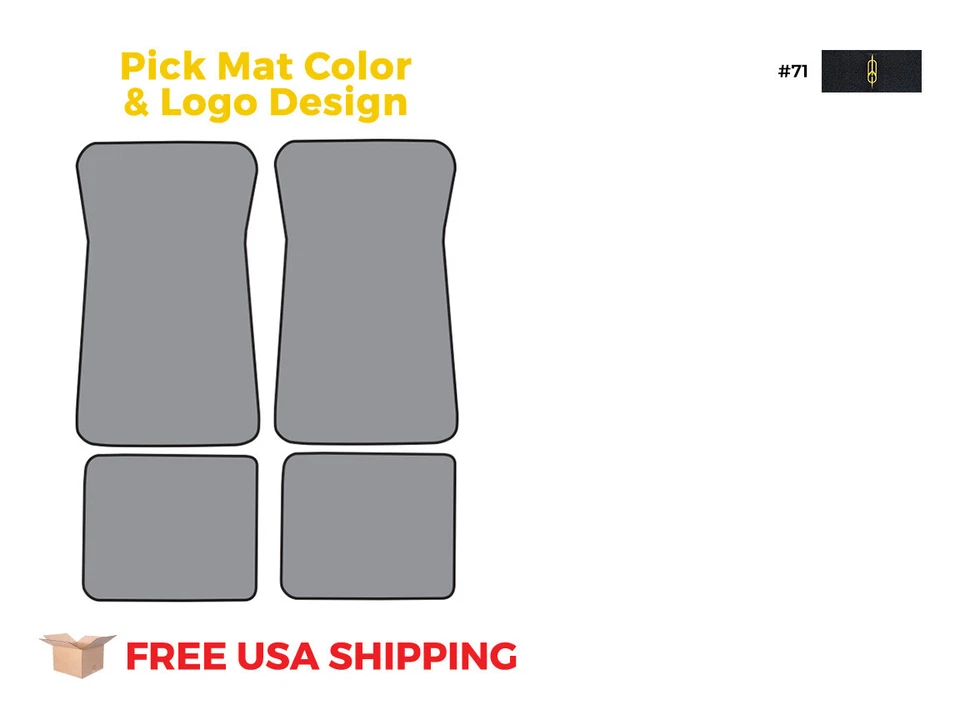 FITS 1971-1973 Oldsmobile Delta 88 Floor Mat 4pc Loop Foto 1 de 4